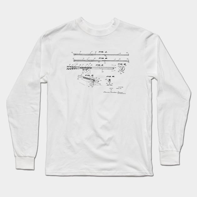 Billiard Cue Stroke Guiding Stem Vintage Patent Drawing Long Sleeve T-Shirt by TheYoungDesigns